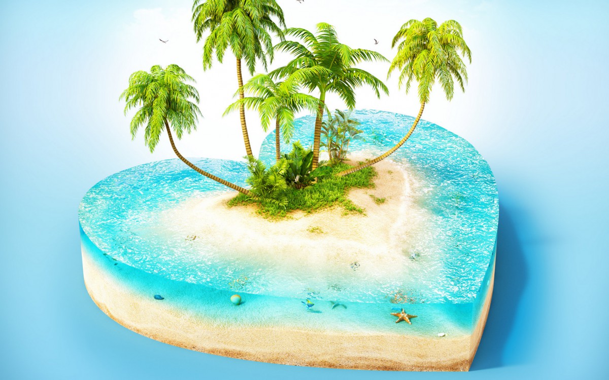 3d立体小岛美景设计图片1819