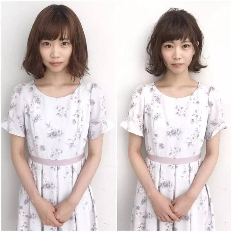 日本女生剪发前后对比照