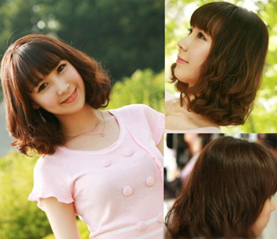 韩式荷叶头短发发型图片清秀小女人味