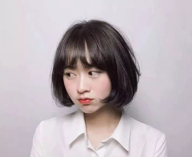 韩式波波头短发发型图片修颜减龄甜美气质
