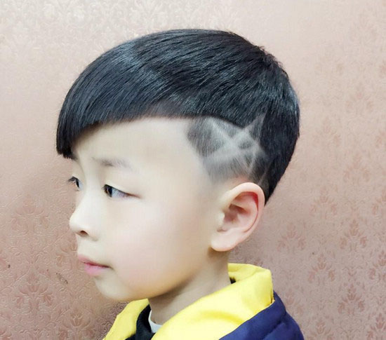 男童发型短发铲两边小男孩刀疤头雕刻发型设计