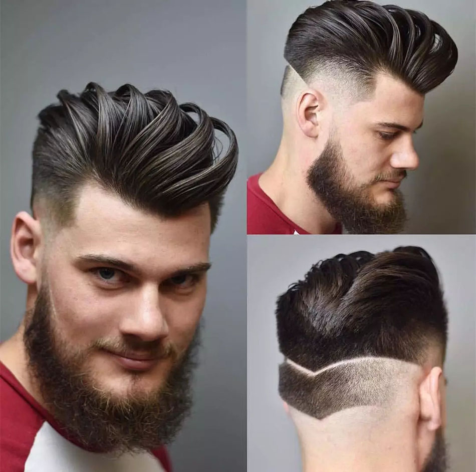 男士创意发型个性发型刻痕图片