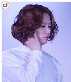 男生韩式波浪卷发发型图片