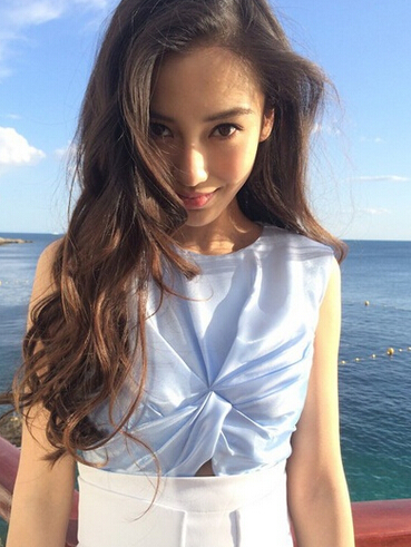 angelababy的长卷发最迷人