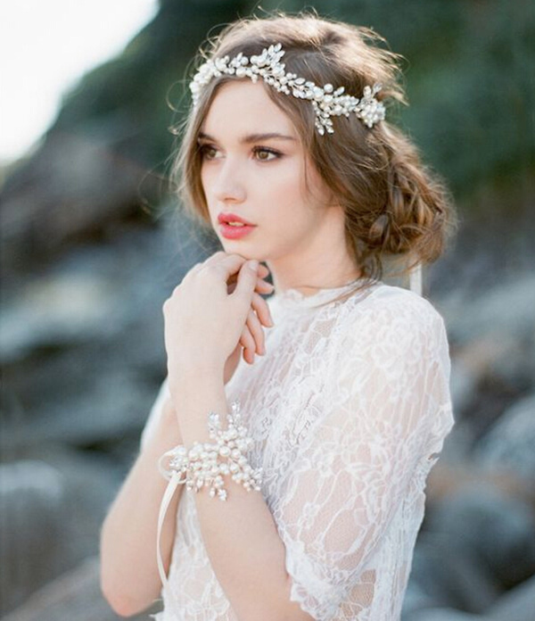 唯美新娘花环发型大全附花环制作教程