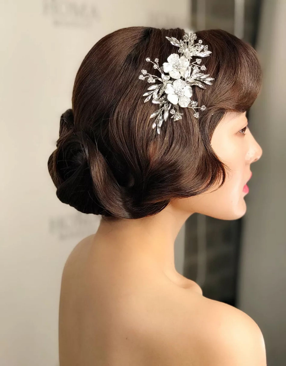 新娘发型简单大方头型图片