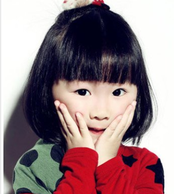无刘海公主头扎发,上图中这款好看的小女孩发型设计,将短发和公主头扎