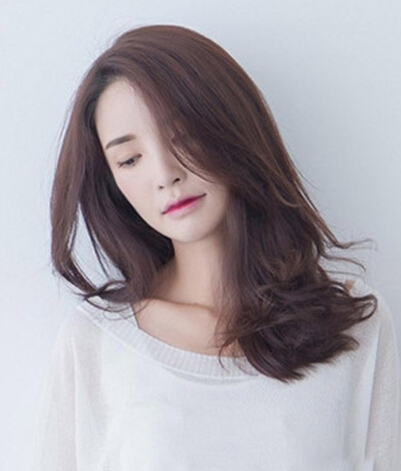 适合年轻女生的韩式中长发,中长发图片,发型图片