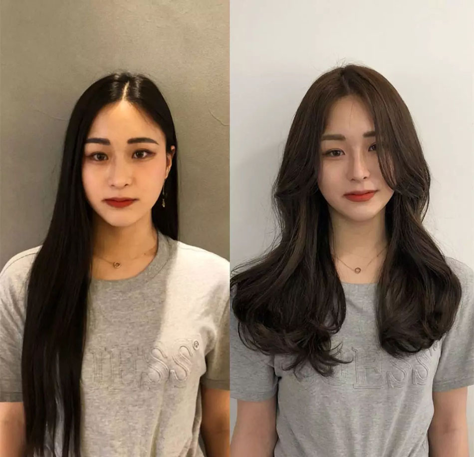 剪发前剪发后对比图大全,中长发图片,发型图片