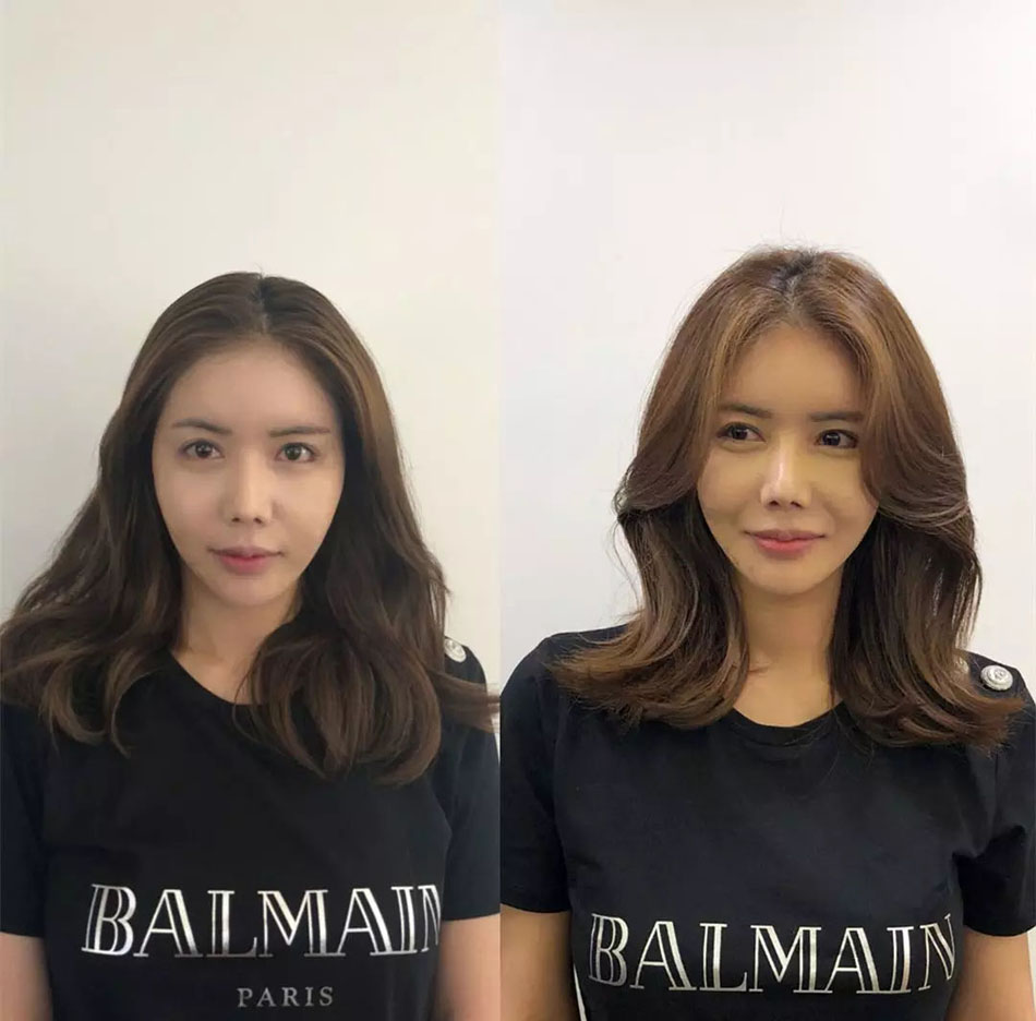 剪发前剪发后对比图大全