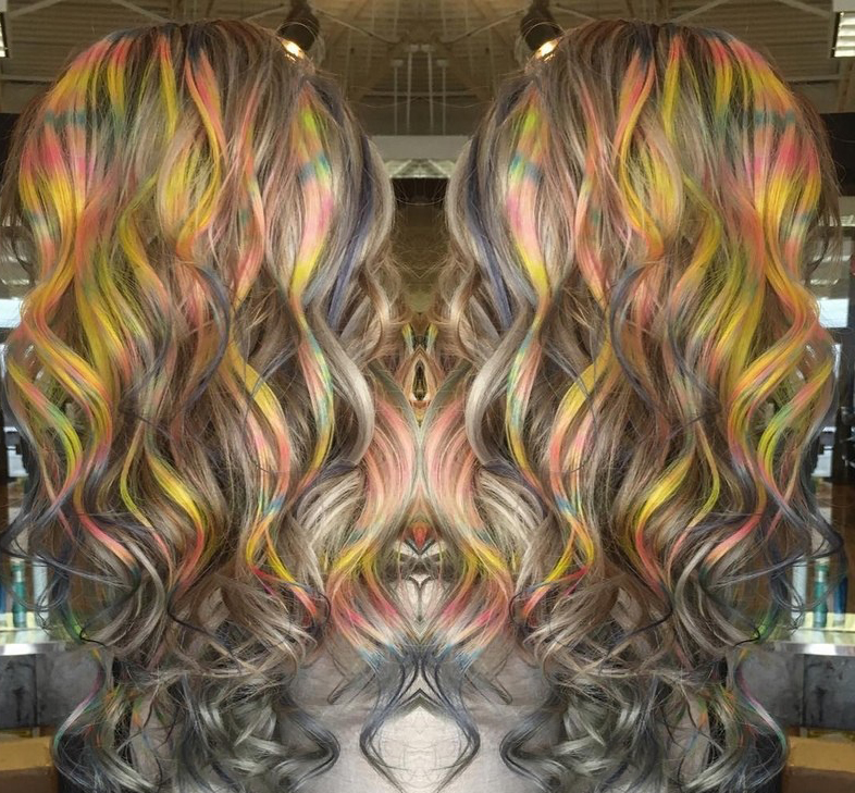 扎染的头发正风靡欧美,染发图片,发型图片