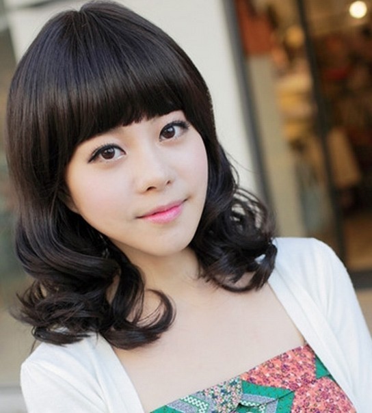 甜美韩国女生短卷发图片,卷发图片,发型图片
