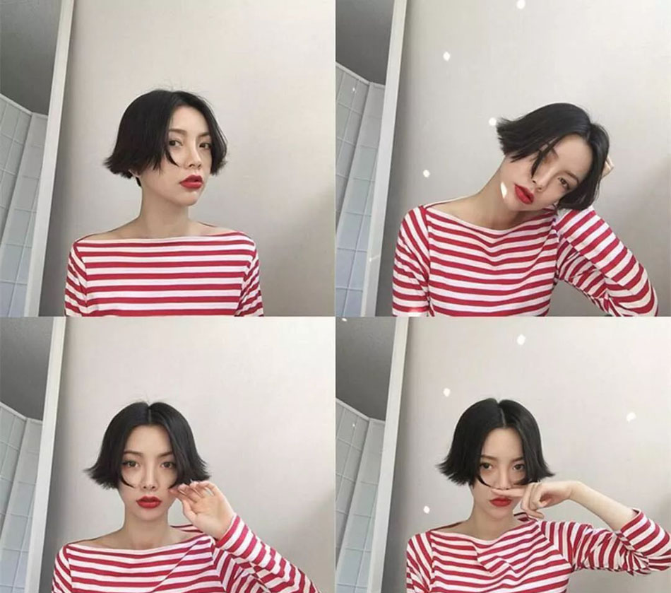 酷酷的女孩,中性风帅气短发,妥妥的假小子一枚~~姑娘你要不要复制?