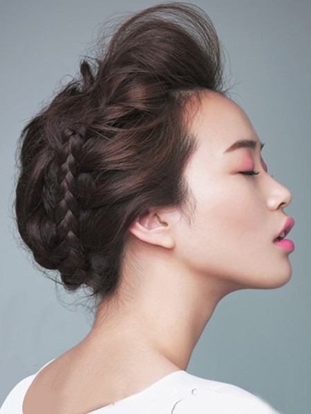 韩式蓬松盘发 简单有气质,盘发图片,发型图片