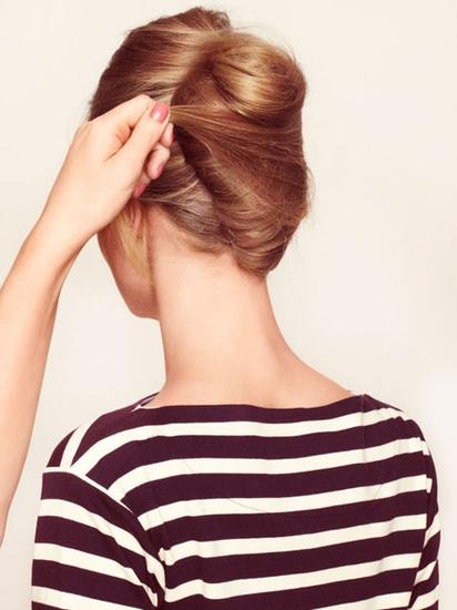 法式后盘发髻教程图解简单优雅片