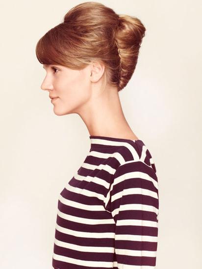 法式后盘发髻教程图解简单优雅片