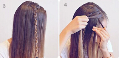 侧边双麻花辫的编法图解异域风情片