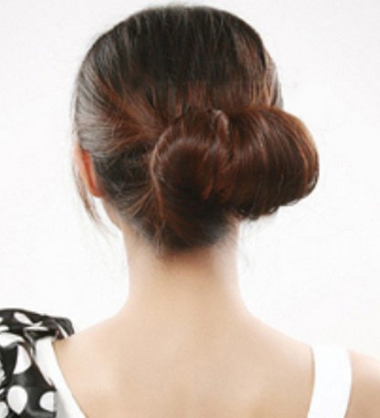 1分钟韩式无刘海花苞头盘发图解片