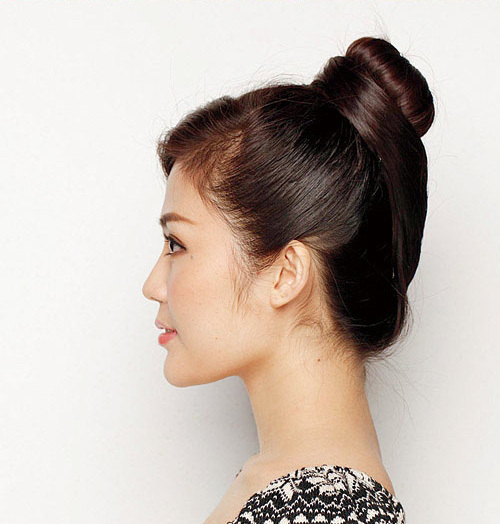 盘发器使用方法图解教你用盘发器盘丸子头片