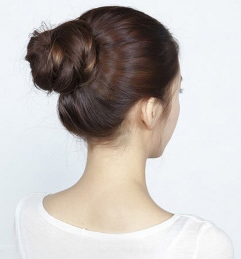 最简单漂亮韩式丸子头扎法,丸子头图片,发型图片