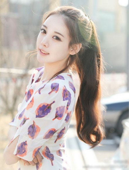 怎样扎马尾简单好看正面背面侧面马尾图片片