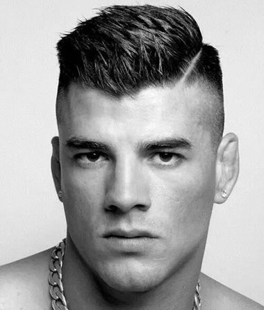 子弹头发型刀疤雕刻一杠式刀疤发型