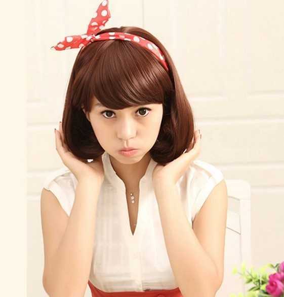 短发梨花头中学生发型 学生头图片 发型图片