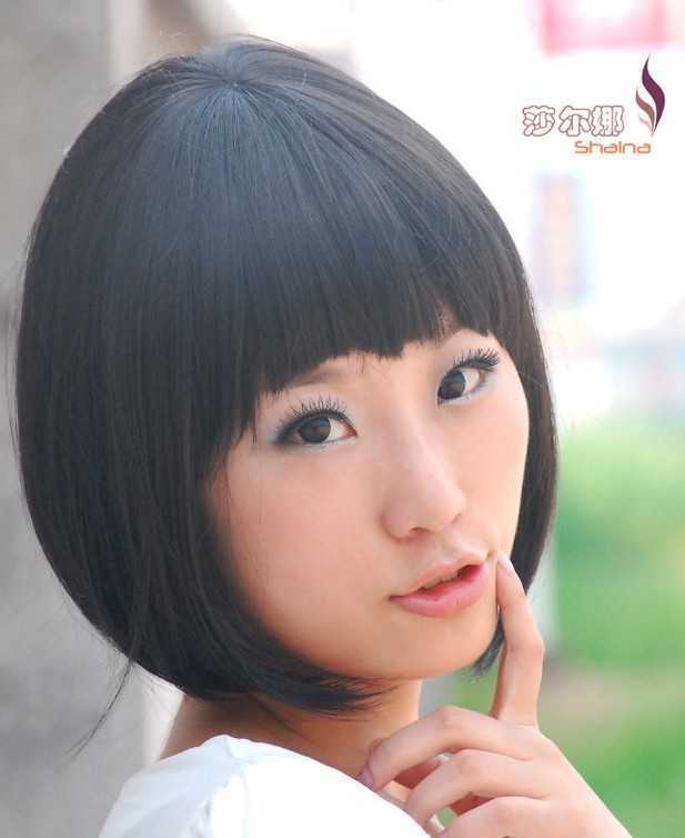 女童鞋至爱的波波头清纯唯美学生波波头发型图