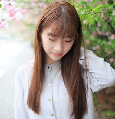 女生最新直发刘海发型韩式超可爱得刘海发型
