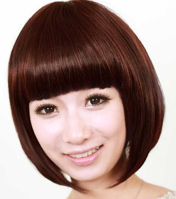 齐刘海波波头发型不仅减龄还修脸