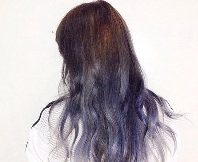 紫蓝色头发效果图图片