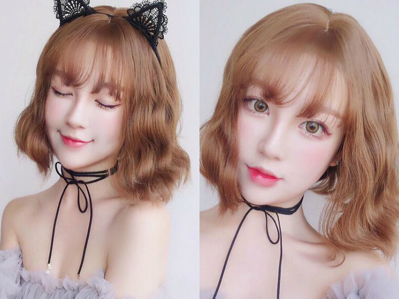 内扣式齐肩梨花头甜美又修脸,梨花头图片,发型图片