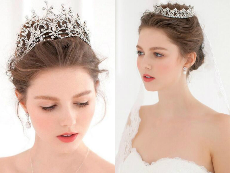 甜美优雅新娘公主头盘发,新娘图片,发型图片