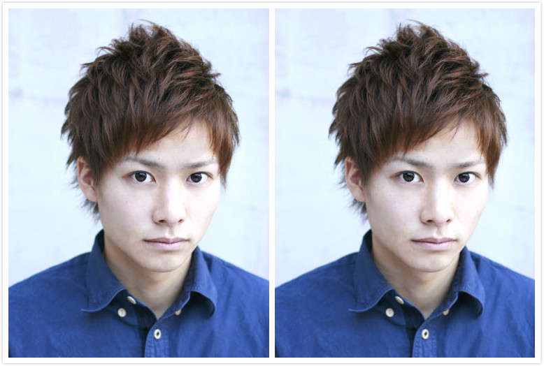 帅气有型的发根定位烫效果图