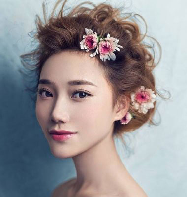 结婚当日新娘发型最新日韩新娘发型图片