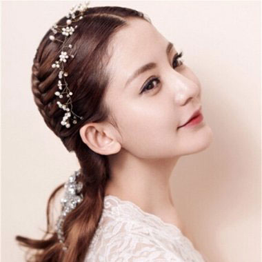韩国新娘的辫子是怎么编的,新娘图片,发型图片