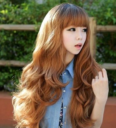 韩式中长发的烫发发型简单的韩式烫发发型