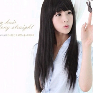 清纯范女生直发发型