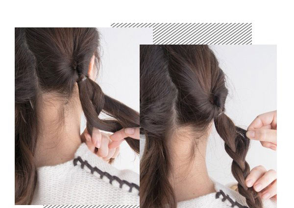 俏皮可爱双丸子头扎发发型搭配上毛线帽子萌翻啦