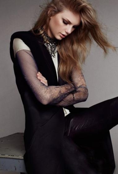 美国明星泰勒斯威夫特黑白质感时尚大片88