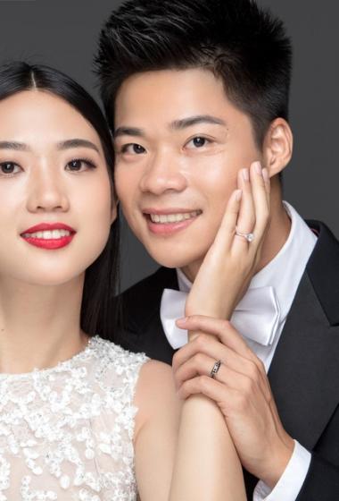 苏炳添林艳芳婚纱照图片56