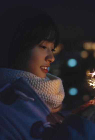 沈月唯美夜景烟花图片29