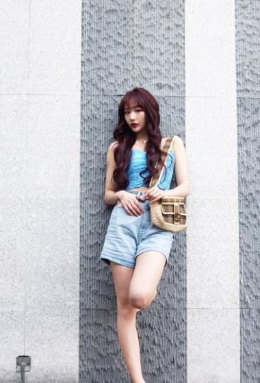 孔雪儿露脐装甜酷街拍图片36