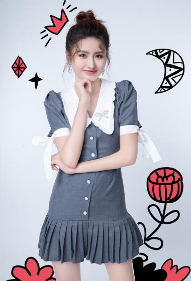 金子涵百褶裙轻甜写真图片78