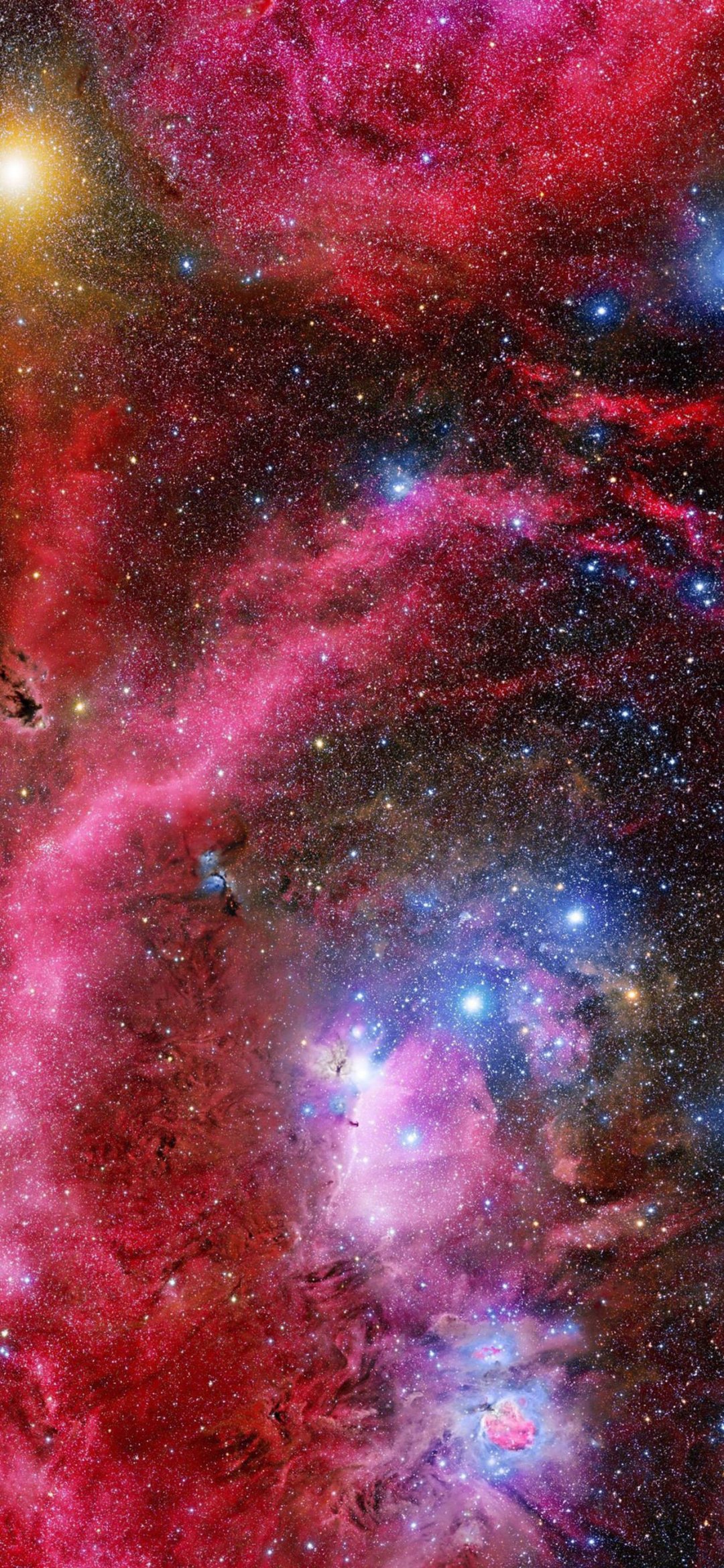 炫彩星空红蓝相间的梦幻星空