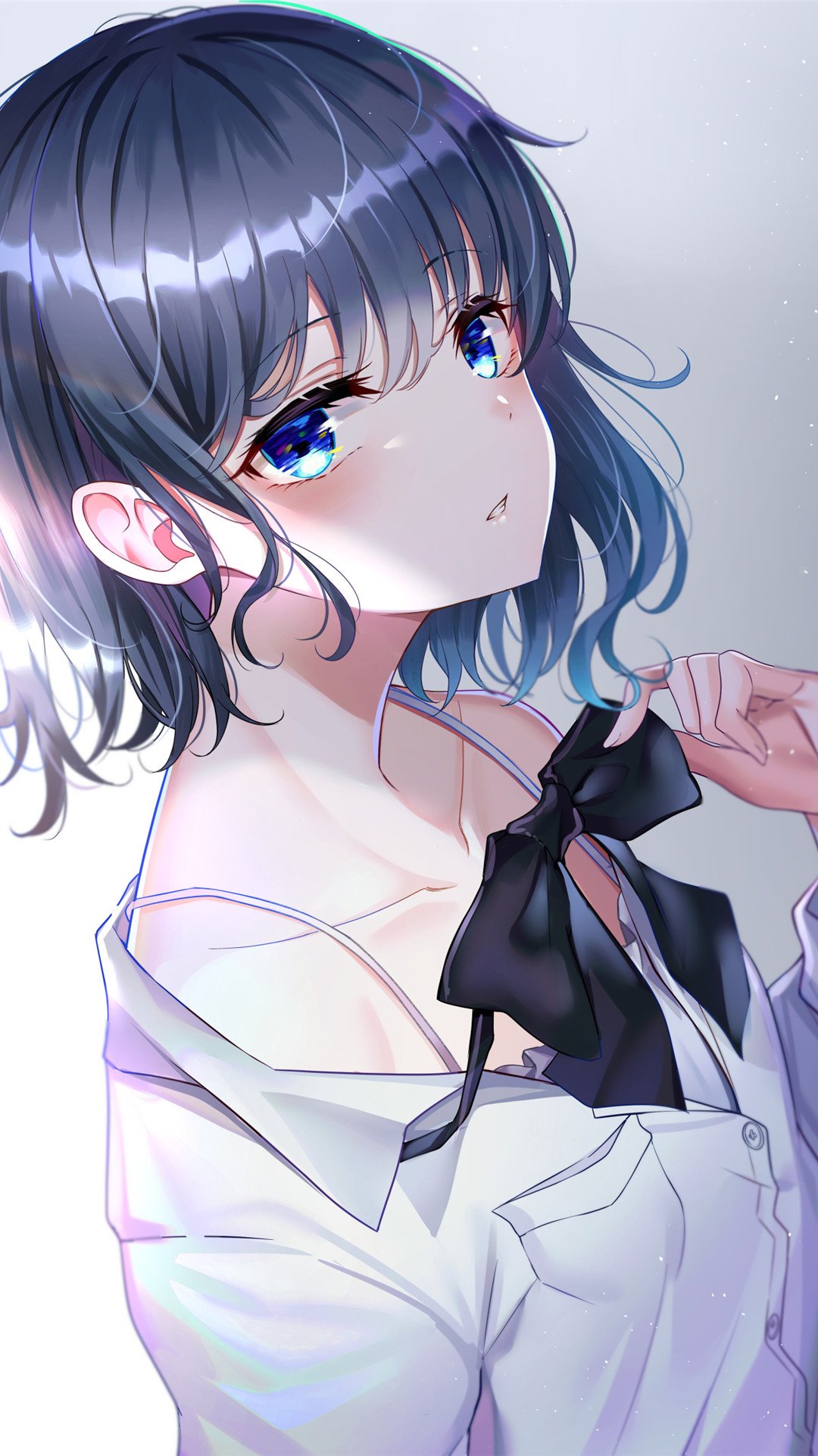 二次元蝴蝶结吊带衫美少女