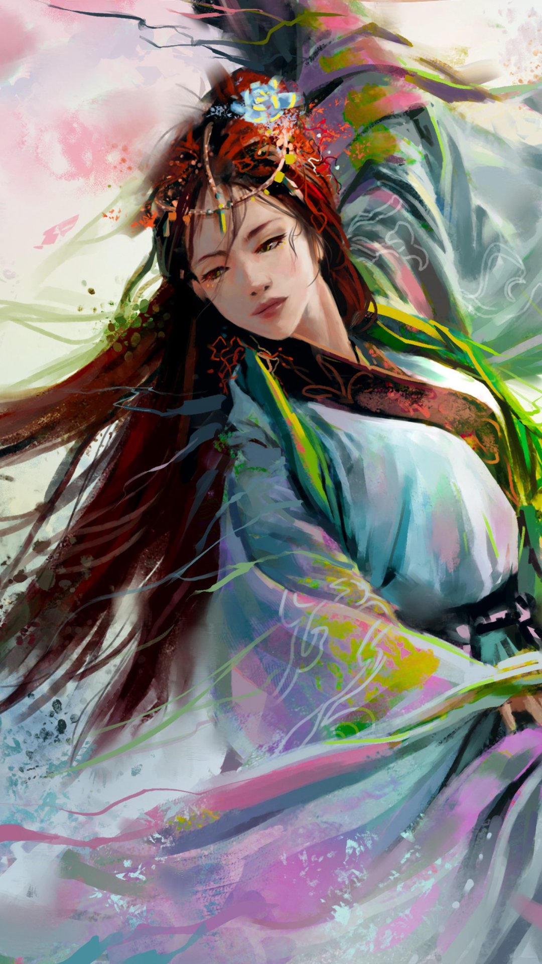 唯美的古装长发美女,一抹胭脂黯然销魂