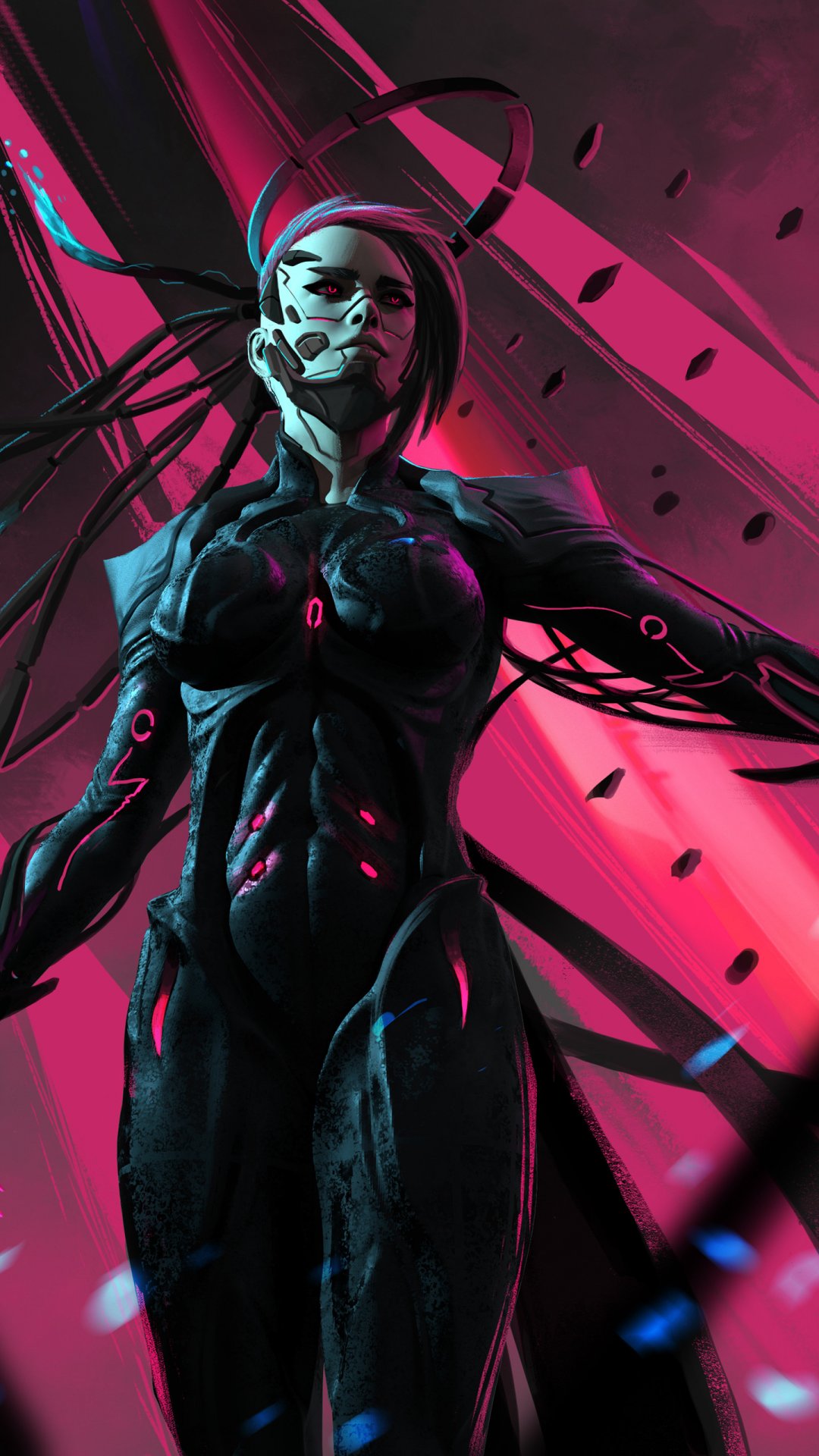 来自未来的人工智能女机器人战士图片