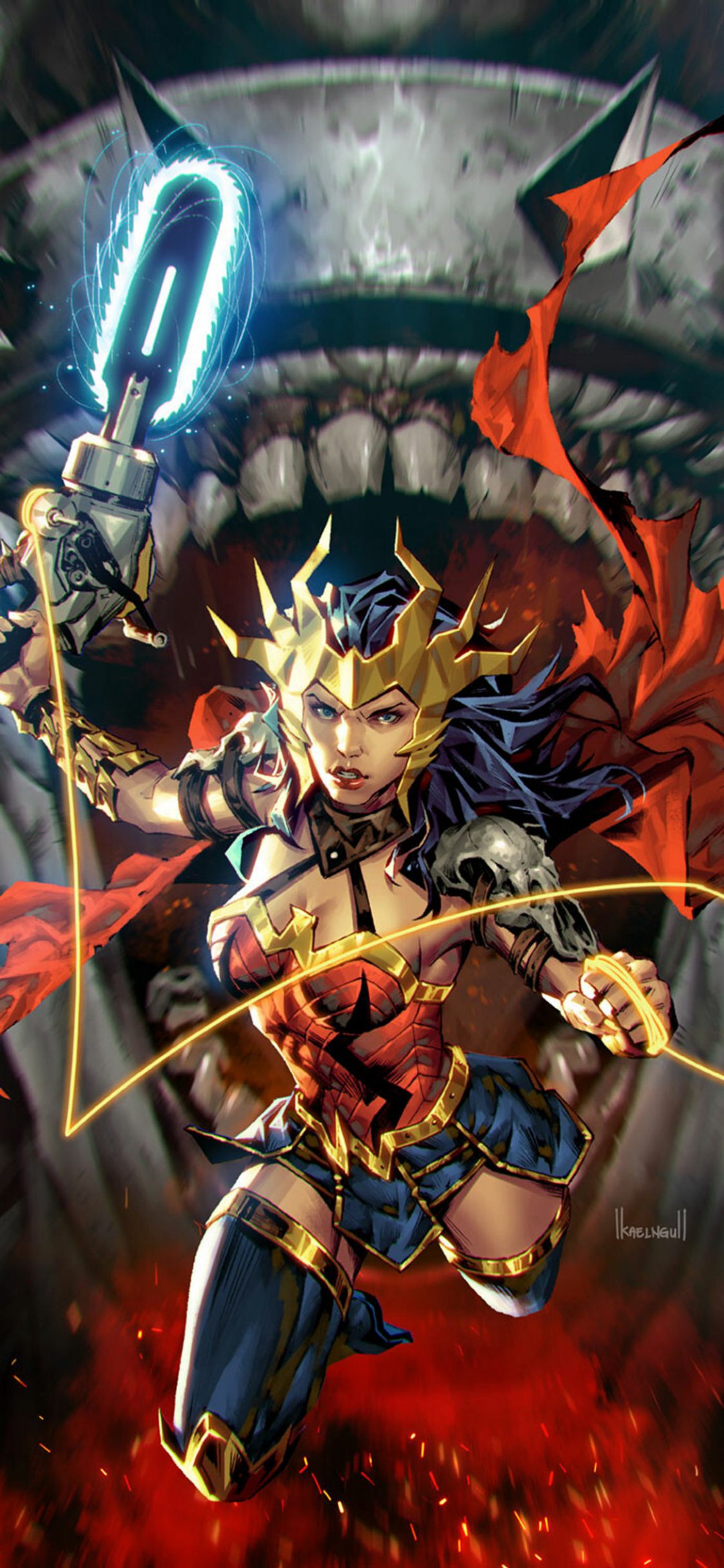 霸气dc英雄神奇女侠挥舞真言套索的