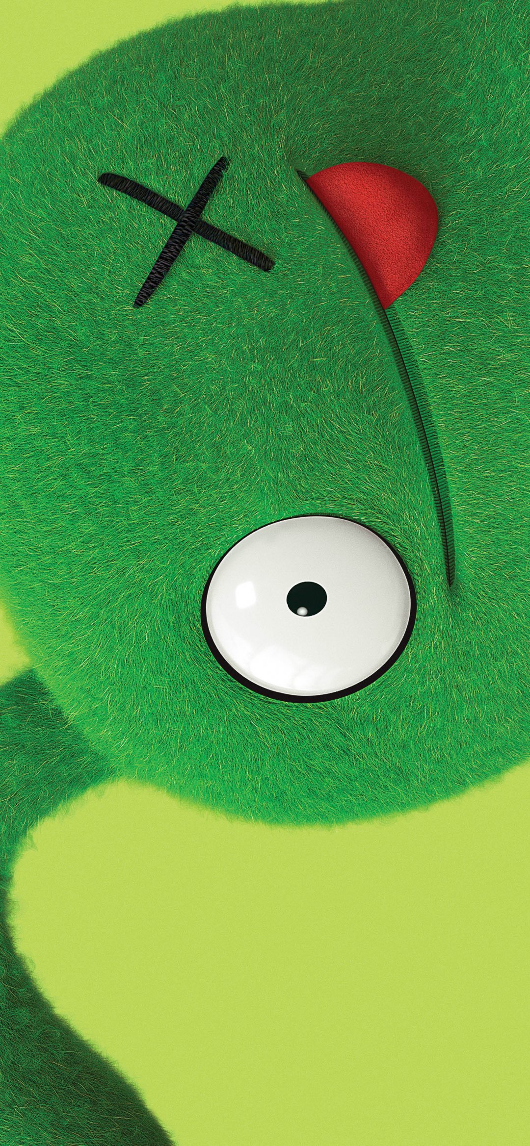 动画丑娃娃绿色毛绒角色可爱